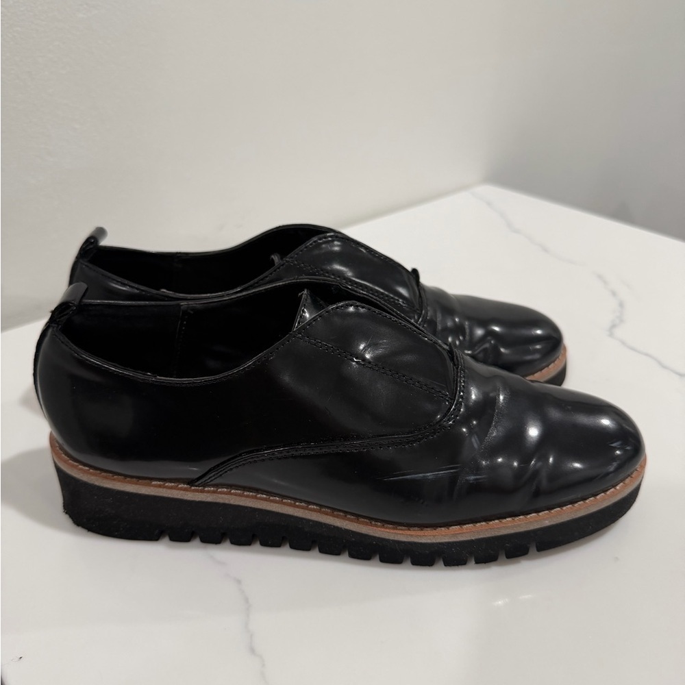 Zara Size 38 Black Leather Shoes - Picture 6 of 12